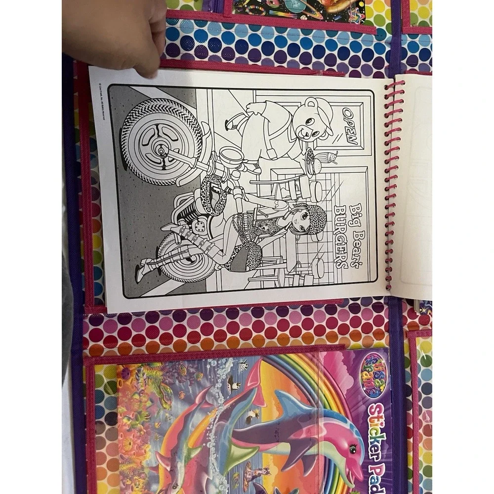 Lisa Frank Unicorn‎ Trifold Portfolio & Coloring Sticker Activity Books Lot